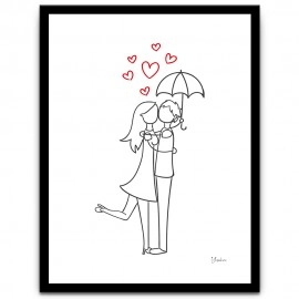 Couples Line Art - LA-EN076